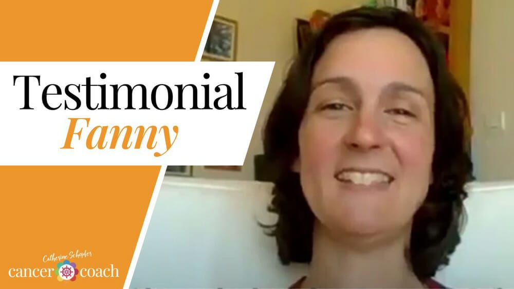 Fanny, cancer patient video testimonial thumbnail